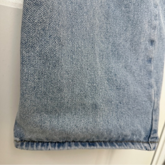 Nasty Gal Mom Jeans Blue Denim Lover No Entry Embroidered Women's Size 14 - Picture 9 of 12